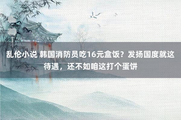 乱伦小说 韩国消防员吃16元盒饭？发扬国度就这待遇，还不如咱这打个蛋饼
