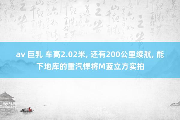 av 巨乳 车高2.02米, 还有200公里续航, 能下地库的重汽悍将M蓝立方实拍